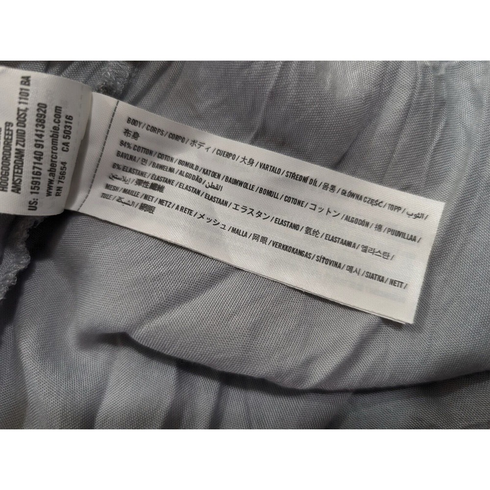 Abercrombie & Fitch Gray Dress Tank Sleeveless Tulle Skirt Juniors M - Picture 8 of 9